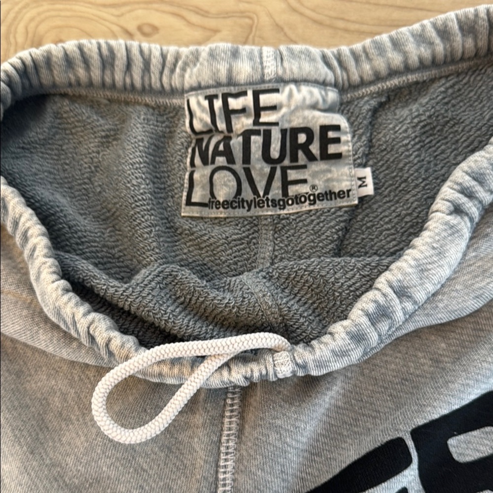 Free City Gray Sweatpants with Yellow Accent - Picture 2 of 2